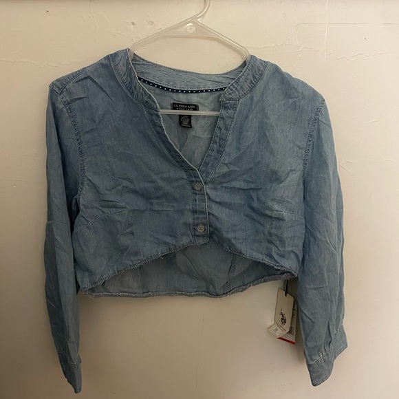 NWT US Polo Assn Cropped Long Sleeve - Picture 1 of 4